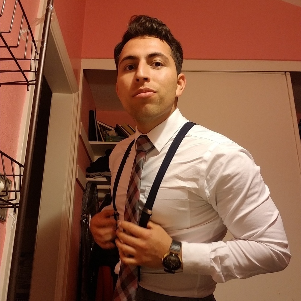 Shirt combo with suspenders